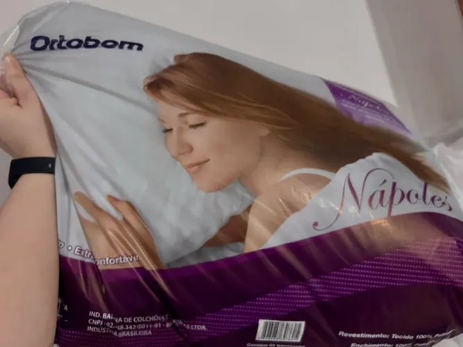 Travesseiro Ortobom Nápoles Branco Poliester