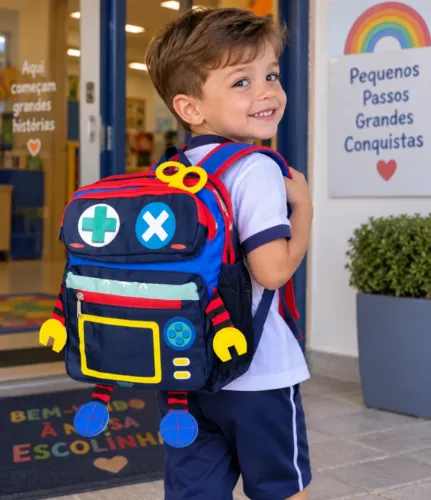 Mochila Infantil Robo