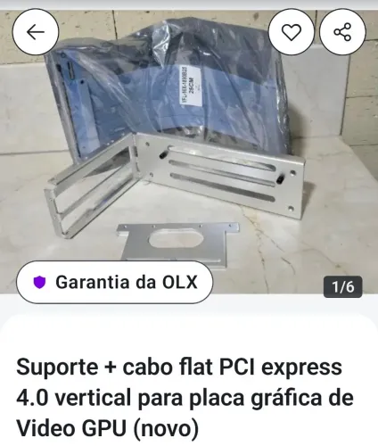 Suporte + Cabo flat Pci express 4.0 (nov