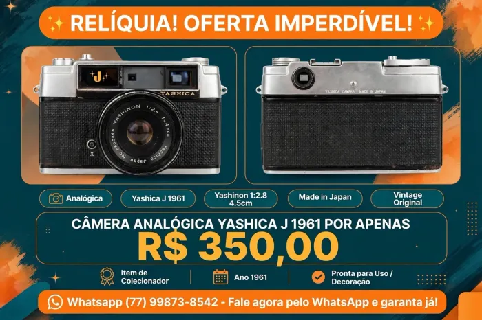 CÂMERA ANALÓGICA YASHICA J 1961