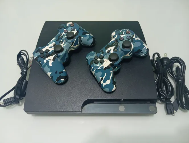 PLAYSTATION 3 SLIM HD 250 GB DESTAVADO EM HAN + 2 CONTROLES + 200 JOGOS !!! PROMOÇÃO!!!
