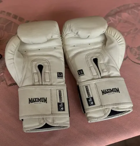 Luva de Boxe / Muay Thai New Classic White Maximum - 12 oz