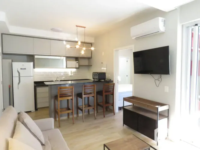 Apartamento Mobiliado e Reformado no Vila Madalena Connection Pronto para Morar 49 m² por