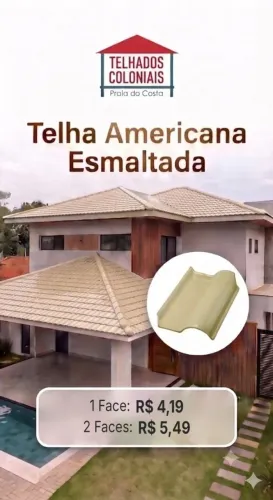 Telha Esmaltada Americana 1 e 2 Faces - Vila Velha ES