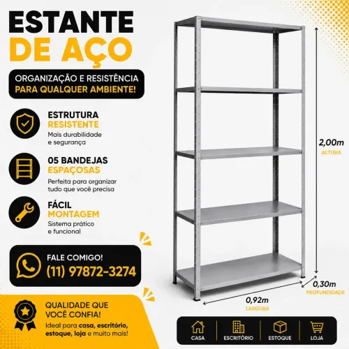 Prateleira de aço