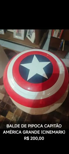 BALDE DE PIPOCA CAPITÃO AMÉRICA GRANDE (CINEMARK)