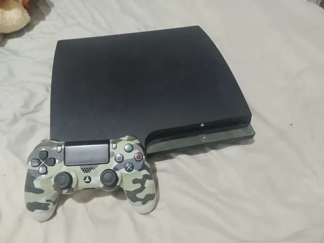 PS3 SLIM DESBLOQUADO IMPECAVEL