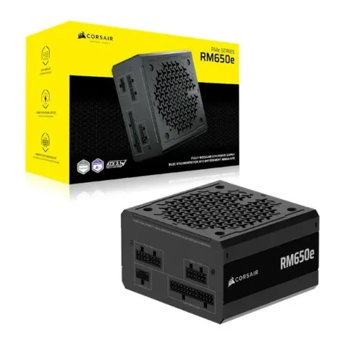 (NOVA) Fonte CORSAIR RM650e 650W Full Modular, ATX 3.1 PCIe 5.1 80 Plus GOLD