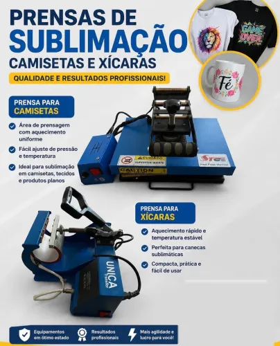 Prensa térmica para sublimação
