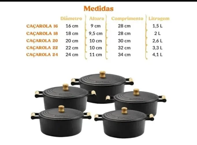 Panelas de Ferro  Caçarola n16 