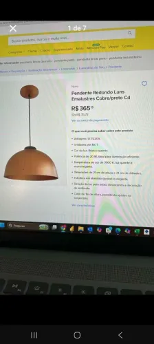 Pendente redondo cobre zero km