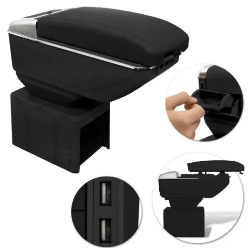 *Apoio de braço Suporte universal com porta objetos Entrada USB Adaptável 