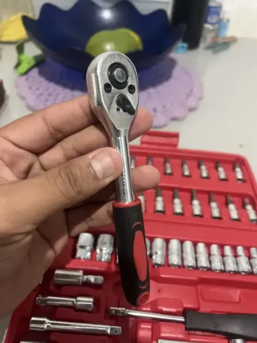 Kit Chaves Jogo Fenda Philips Soqute Allen 46 Peças com Maleta Completa Manual Ideal Mecân