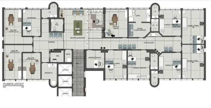 Conjunto de Consultórios para aluguel - 300mts - semi mobiliado - Funcionários/BH
