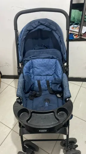 Kit Bebê Cosco Completo - Carrinho + Bebê Conforto + Almofada de Amamentação + Tapete