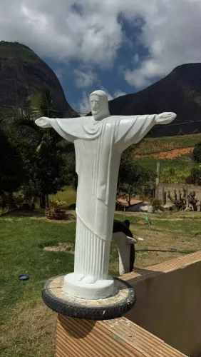 Cristo redentor para Jardim de 1 metro.