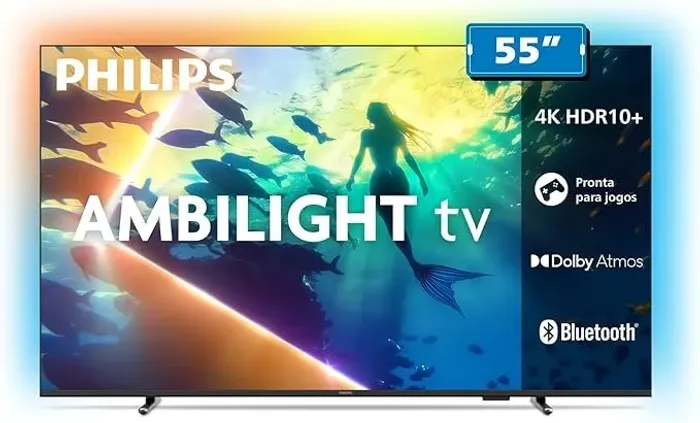Smart TV Ambilight 4K 55" HDR10+ - 55PUG8100/78