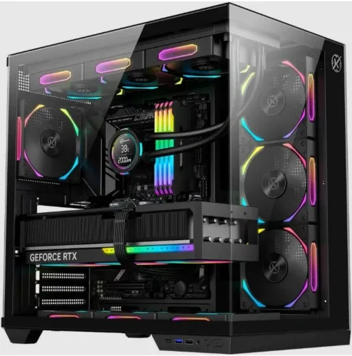 GABINETE KALKAN SKYE RGB COM WATER COOLER 360MM 10 FANS E FAIXA RGB