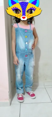 Macacao menina veste 4 a 8 anos