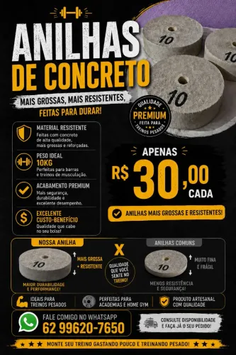 Anilhas de concreto (Encomendas)