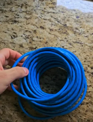 Cabo de Rede RJ45 Azul 20 Metros Computador
