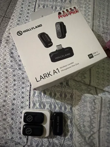 ? Hollyland Lark A1 Duo USB-C | Microfone Sem Fio | Ótimo Som | Completo