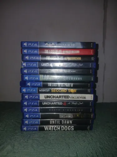 LOTE JOGOS PS4 ORIGINAIS - THE LAST OF US, UNCHARTED, BATMAN VR, DAYS GONE E MAIS