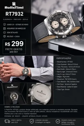 RollsTimi RT7932 Cronógrafo Quartz