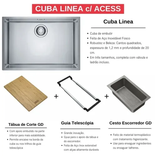 Cuba de Embutir Línea Franke 40x40