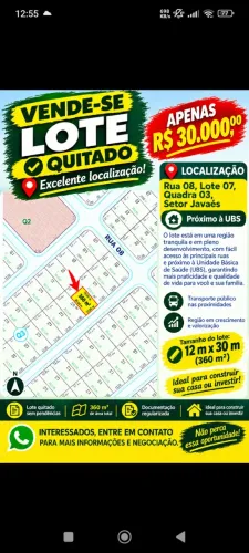 Vendo terreno quitado pego carro no negócio 