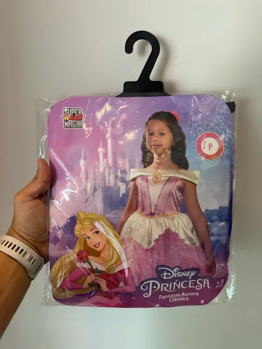 Fantasia Princesa Aurora Luxo Disney - Tamanho P