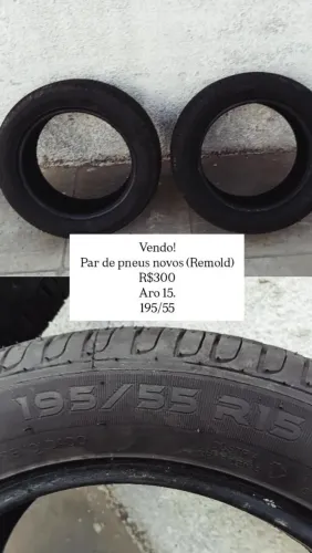 Par pneus Remold. Aro 15 - 195/55.