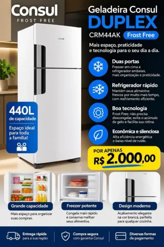 Geladeira semi nova