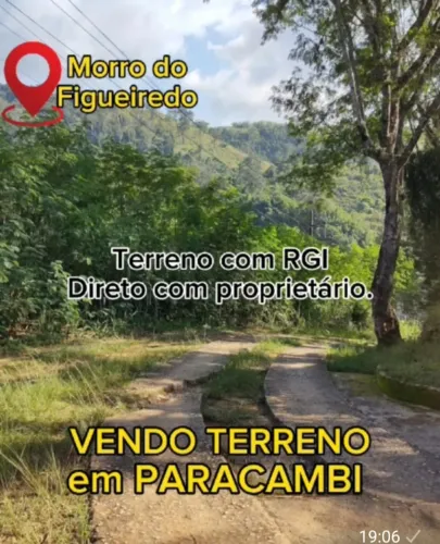 Terreno  586m², cidade Paracambi,  RGI,  IPTU, aceita permuta , contato *