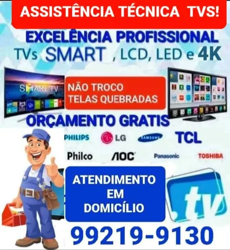 CONSERTOS DE TVS LG, SAMSUNG, AOC, TCL, ENTRE OUTRAS MARCAS.