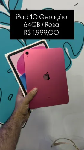 Seminovo: iPad 10 Geração / 64GB / Rosa - Loja Física