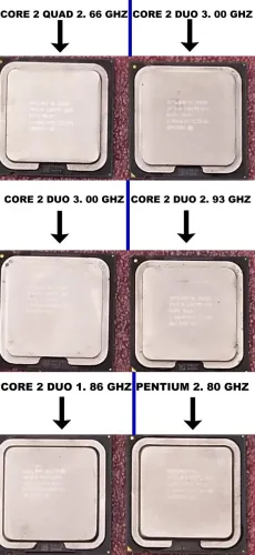 Processadores: 6 Processadores (4 Core Duo), (1 Quad-Core),(1 Intel Pentium),Todos Bons