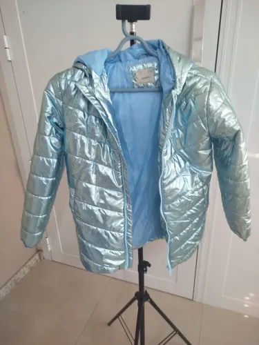 Jaqueta Infantil com capuz azul Tam 12 (PP)