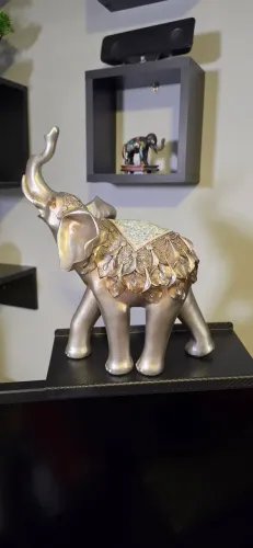 Elefante PRATEADO decorativo