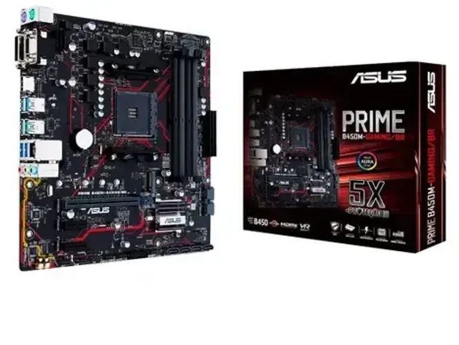 Placa-Mãe ASUS Prime B450M-Gaming/BR AM4 DDR4