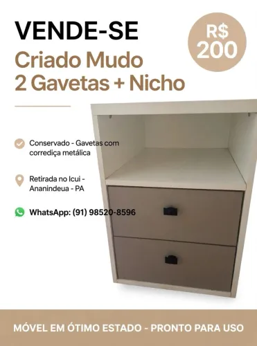 Criado mudo/ mesinha de cabeceira 200$
