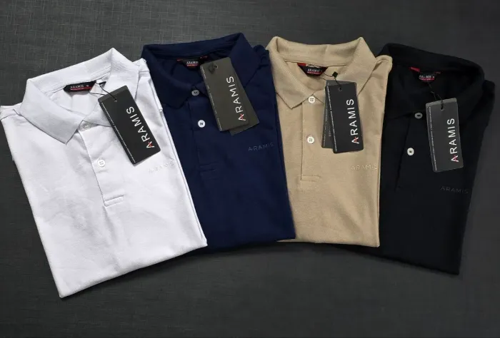 Camisa Polo Premium Aramis logo escrita silicone 