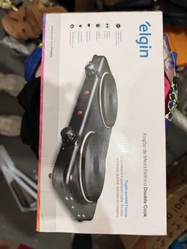 Fogão Elétrico Cooktop Portátil Elgin 2 Bocas 2000W - Preto