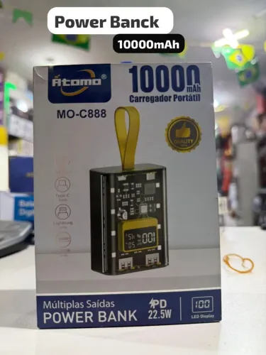 Carregador Portátil 10.000mAh para iPhone e Android