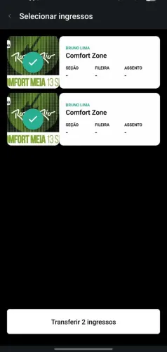 DOIS INGRESSOS ROCK IN RIO 13/09 COMFORT ZONE