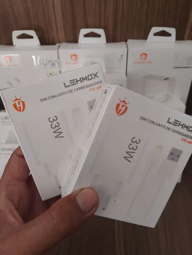 Carregador para iPhone original lehmox 33w com garantia