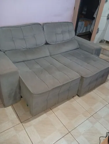 Sofá retrátil reclinável 2 lugares
