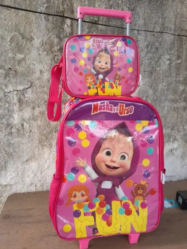 Mochila infantil Masha e o Urso