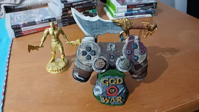 Controle Ps3 Original GOW Ascension + Suporte (Envio OLX Pay)