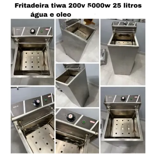 Fritadeira tiwa 200v/5000w - 25lt água e oléo
